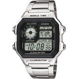 Casio Horloge Kwarts Zwart RVS