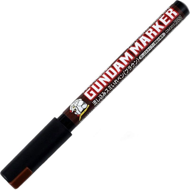 MR.HOBBYミスターホビー GM-303P Gundam Marker, Pour Type, viltstiften, voor het beschilderen van Gunpla, bruin, fijn