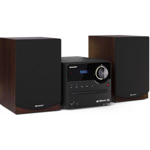 SHARP XLB517DBR Mirco-geluidssysteem 45W (digitale radio met DAB, DAB+ en FM/FM-radio, Bluetooth, USB, CD, MP3), bruin