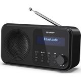 SHARP Draagbare Digitale Radio Zwart - DAB/DAB+/FM met RDS en Bluetooth