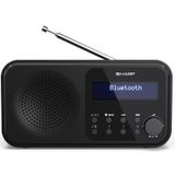 SHARP Draagbare Digitale Radio Zwart - DAB/DAB+/FM met RDS en Bluetooth