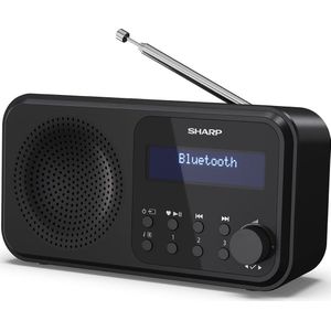 Sharp DR-P420(BK) Portable DAB - FM Radio met Bluetooth - Zwart