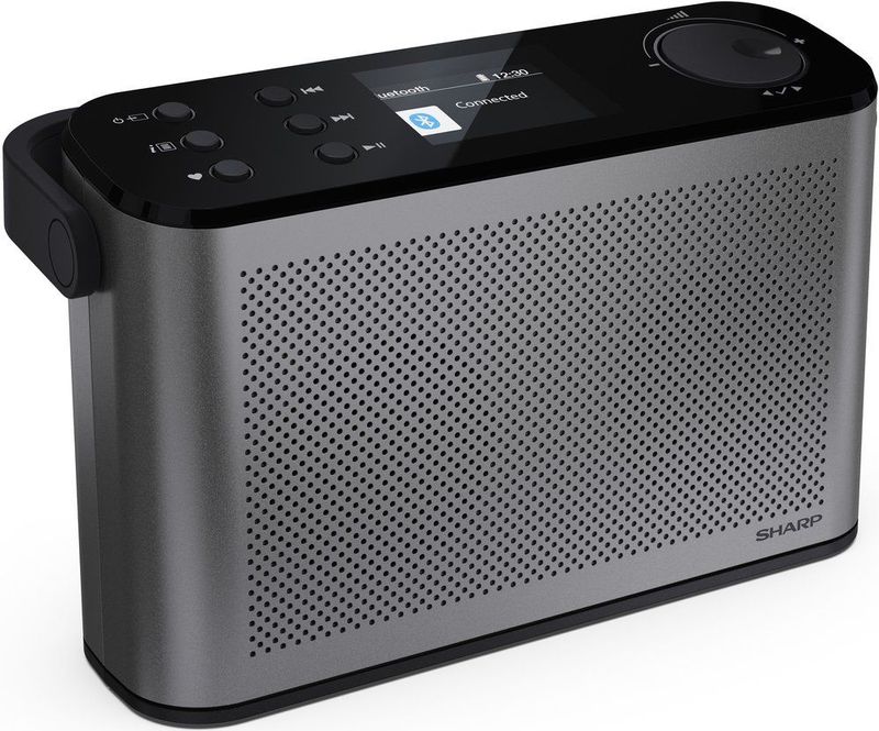 Sharp - DR-P540 - DAB+ en FM Radio - Storm Grijs - Draagbaar met Bluetooth