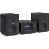 SHARP XLB520D HiFi-geluidssysteem, compact systeem (40 watt, digitale radio met DAB+ en FM-tuner, bluetooth), zwart