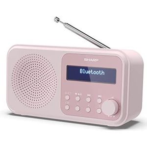 Sharp DR-P420 (PK) draagbare digitale radio Tokyo (DAB/DAB+/FM met RDS, Bluetooth, USB- of batterijgevoed), roze