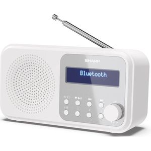 Sharp DR-P420(WH) Portable DAB - FM radio met Bluetooth - wit