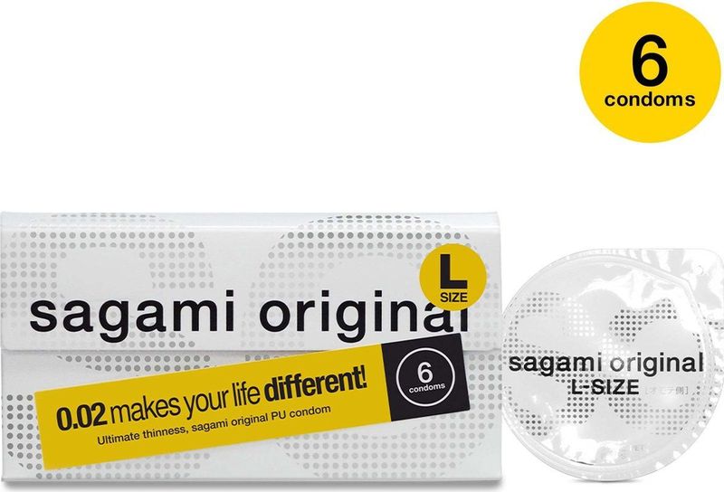 Sagami Original latexvrij condooms - L-size - 6 stuks