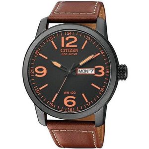 Citizen Solaruhr, Armbanduhr, Herrenuhr, Ledearmband, Datum
