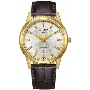 Citizen  AW0102-13AE Horloge - Leer - Bruin - Ø 40 mm