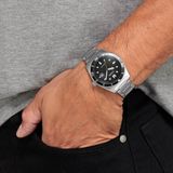 Klassiek Horloge - Zwart - Roestvrijstaal - Waterdicht tot 10 Bar