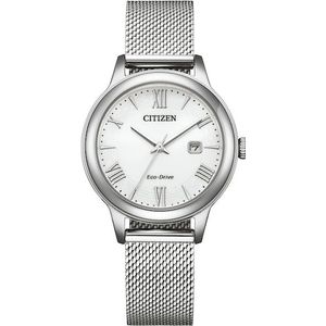 Citizen Solaruhr, Armbanduhr, Damenuhr, Edelstahlarmband, analog, Datum, Eco-Drive
