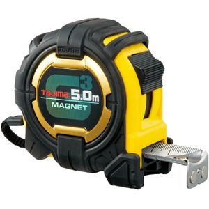 Tajima G3M750MWD G-Lock meetlint (extra brede stalen band, nylon coating) magnetische eindhaak gemakkelijk af te lezen schaal ABS-behuizing lengte: 5 m breedte: 27 mm