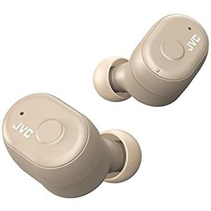 JVC Draadloze hoofdtelefoon, True Wireless (TWS), Bluetooth, Marshmallow-versie, geheugenvormige oordopjes met siliconen dop, taupe