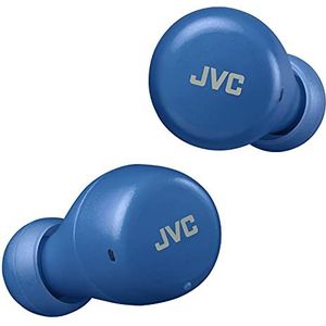 JVC draadloze hoofdtelefoon, Gumy Mini, kleine in-oortelefoons, licht, Bluetooth 5.1, waterbestendigheid (IPX4), lange levensduur (tot 15 uur) - HA-Z55T-A (blauw)
