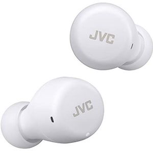 JVC draadloze hoofdtelefoon, Gumy Mini, kleine in-oortelefoons, licht, Bluetooth 5.1, waterbestendigheid (IPX4), lange levensduur (tot 15 uur) - HA-Z55T-W (wit)