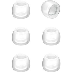 JVC 6 stuks vervangende eindkappen van siliconen, geschikt voor vele JVC-modellen (klein) - EP-FX2S-Z (transparant)