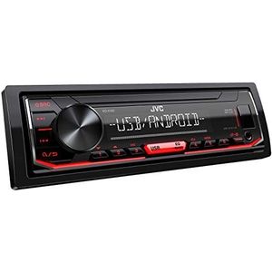 JVC KD-X162 1DIN Mechless Autoradio met Bluetooth ingebouwd. Geschikt voor iPod/iPhone