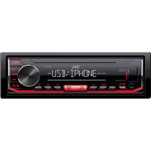 JVC KD-X262 - 1DIN Mechless USB autoradio - Rood