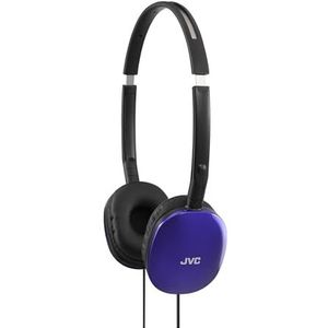 JVC HA-S170 Hoofdbandhoofdtelefoon met 1,2 m kabel, licht, opvouwbaar en verstelbaar, krachtig geluid en geluidsisolatie voor studeren, gamen enz. Over Ear hoofdtelefoon met 3,5 mm jack blauw