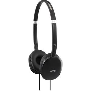 JVC HA-S170 Hoofdbeugel met 1,2 m kabel, licht, opvouwbaar en verstelbaar, krachtig geluid en geluidsisolatie voor leren, spelen enz. - Over-ear hoofdtelefoon met 3,5 mm jack, zwart.