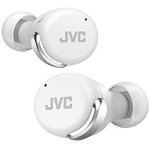 JVC, compacte draadloze Bluetooth-hoofdtelefoon, actieve ruisonderdrukking, klein, licht, elegant design, waterdicht (IPX4), batterijduur 21 uur, HA-Z330T-W (wit)