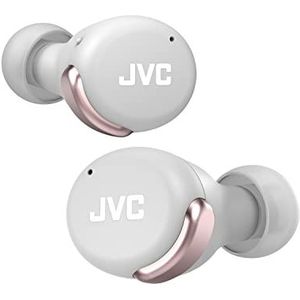 JVC HA-Z330T-P Compacte draadloze oordopjes, actieve ruisonderdrukking, gering gewicht, stijlvol design, BT 5.2, (IPX4), 21 uur speeltijd, lage latency modus voor games, (roze) in-ear