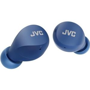 JVC HA-Z66T-A Gumy Mini Wireless Earbuds, klein, ultralicht, 3 geluidsmodi (bas/clear/normaal), waterdicht (IPX4), batterijduur 23 uur, Bluetooth 5.1, (blauw)