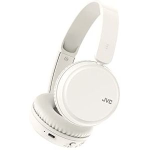 JVC HA-Z37W-W Draadloze Bluetooth On Ear Hoofdtelefoon, 35 uur draadloze luistertijd, Zachte oorkussens voor een veilige en comfortabele pasvorm, Bass Boost-functie voor dynamisch basgeluid (aan/uit)