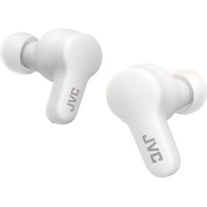 JVC HA-Z77T-W Gumy True Wireless Kopfhörer mit weichen Elastomer Ohrstöpseln, 3 Sound-Modi, Bluetooth 5.3, 24 Std. Akkulaufzeit, iPX4 Spritzwasserschutz, (Coconut White)