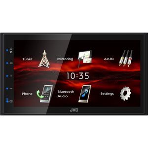 JVC KW-M180DBT 17,3 cm (6,8 inch) digitale AV-multimedia-ontvanger met snelstart en USB Android (4 x 45 W, DSP, DAB+/FM, BT, 3 x 2V pre-output, USB, iPod/iPhone-besturing)