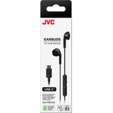 JVC HA-FR17UC-B USB-C-oordopjes type Bud, het geïntegreerde DAC-systeem vermindert geluiden en verbetert de geluidskwaliteit, waardoor ze comfortabeler zijn voor muziek, telewerken en online lessen,