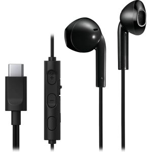 JVC HA-FR17UC-B USB-C hoofdtelefoon type Bud, het geïntegreerde DAC-systeem vermindert ruis en verbetert de geluidskwaliteit, waardoor ze comfortabeler zijn voor het luisteren naar muziek, telewerken