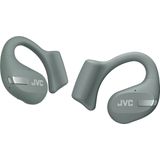 JVC Nearphones HA-NP50T-G Draadloze hoofdtelefoon, open design, actieve ruisonderdrukking, multi-point, IPX4, microfoonbediening, 38 uur batterijduur, BT 5.3, saliegroen