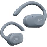 JVC HA-NP40T-A True Wireless Open-Ear hoofdtelefoon met Pivot Motion oorhaken, 16 mm neodymium magneet, Bluetooth 5.4, 26 uur speeltijd, blauw