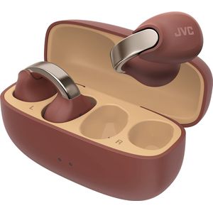 JVC HA-NP1T - True Wireless-Kopfhörer mit Mikrofon - offenes Ohr - Clip-On - Bluetooth - braun