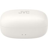 JVC Draadloze bluetooth-hoofdtelefoon, 24 uur batterij en snel opladen, open oortelefoon, licht en waterdicht, sport-hoofdtelefoon met IPX4 en touch-bediening, HA-NP1T, wit