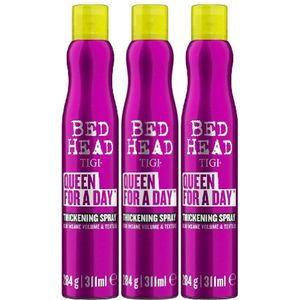 Bed Head by TIGI - Queen For A Day - Haarspray - Volume Spray - Voor dun haar - voordeelverpakking - 3 x 311ml