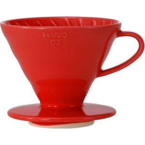 Hario Porseleinen koffiefilter V60 rood - Accessoires voor koffiezetapparaten - Rood