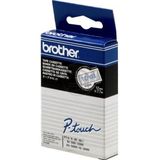 Brother TC-103 labelprinter-tape Blauw op transparant