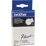 Brother TC-203 labelprinter-tape Blauw op wit