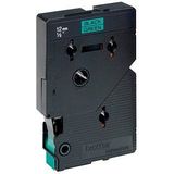 Brother TC-701 labelprinter-tape Zwart op groen
