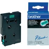 Brother TC-791 labelprinter-tape Zwart op groen