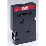 Brother TC-292 labelprinter-tape Rood op wit
