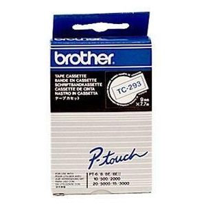 brother Schriftband TC-293 TC293, 9 mm blau auf weiß