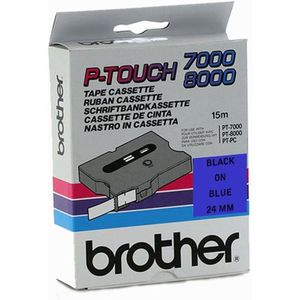 Brother TX-551 tape zwart op blauw 24mm x 15m (origineel)