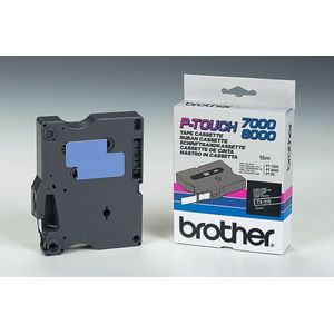 BROTHER TX315 gelamineerde tape Breedte 6mm Lengte 15m,Zwart/wit