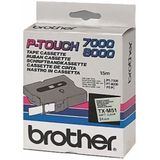 Brother TX-M51 'extreme' tape mat zwart op transparant, glanzend 24 mm (origineel)