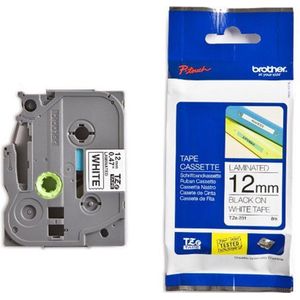 Labeltape brother tze-231 12mmx8m wit/zwart | 1 stuk