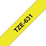 Labeltape brother tze-631 12mmx8m geel/zwart | 1 stuk