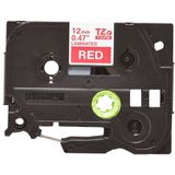 Brother - TZe-435 Tape - Wit op Rood - 12 mm - Origineel